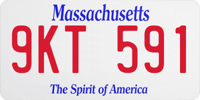MA license plate 9KT591
