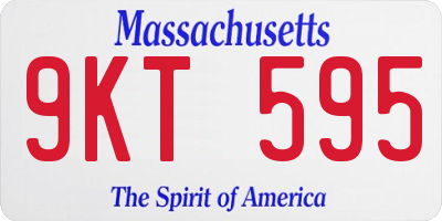 MA license plate 9KT595