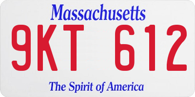 MA license plate 9KT612