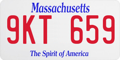 MA license plate 9KT659