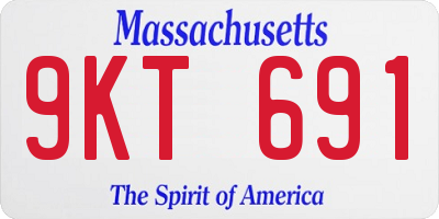 MA license plate 9KT691