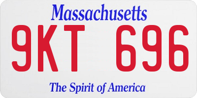 MA license plate 9KT696