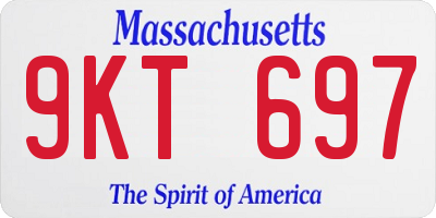 MA license plate 9KT697