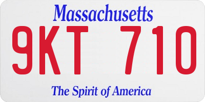 MA license plate 9KT710