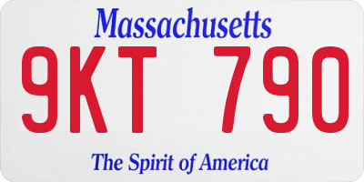 MA license plate 9KT790