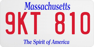 MA license plate 9KT810