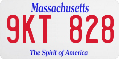 MA license plate 9KT828