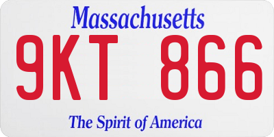 MA license plate 9KT866