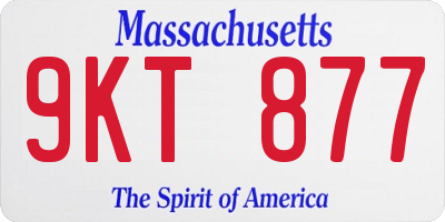MA license plate 9KT877