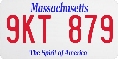 MA license plate 9KT879