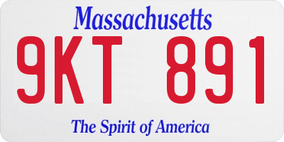 MA license plate 9KT891