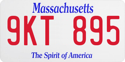 MA license plate 9KT895