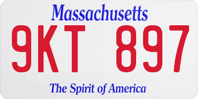 MA license plate 9KT897