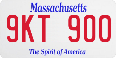 MA license plate 9KT900