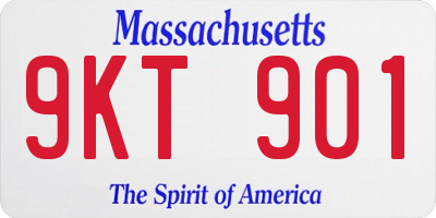 MA license plate 9KT901
