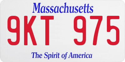 MA license plate 9KT975