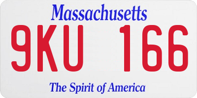 MA license plate 9KU166