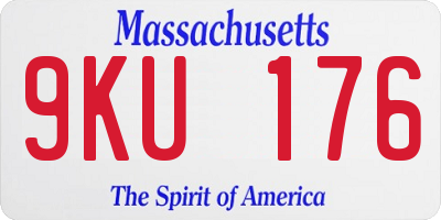 MA license plate 9KU176