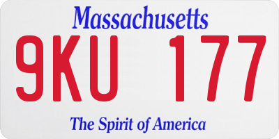 MA license plate 9KU177