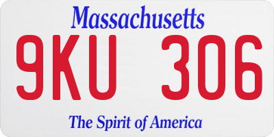 MA license plate 9KU306