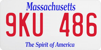 MA license plate 9KU486