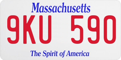 MA license plate 9KU590