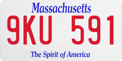 MA license plate 9KU591