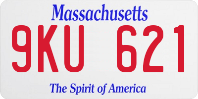 MA license plate 9KU621