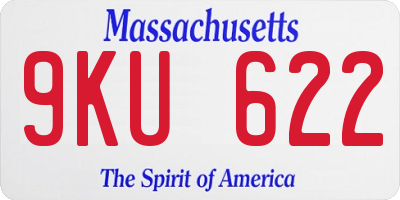 MA license plate 9KU622