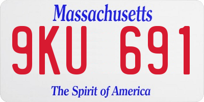 MA license plate 9KU691