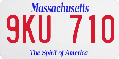 MA license plate 9KU710
