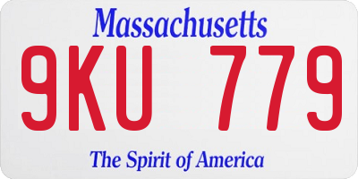 MA license plate 9KU779
