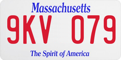 MA license plate 9KV079