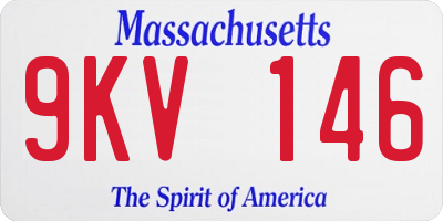 MA license plate 9KV146