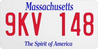 MA license plate 9KV148