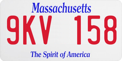 MA license plate 9KV158