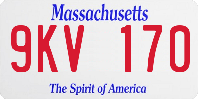 MA license plate 9KV170