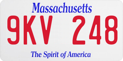 MA license plate 9KV248