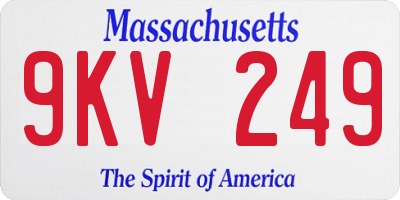 MA license plate 9KV249