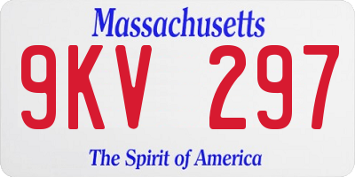 MA license plate 9KV297