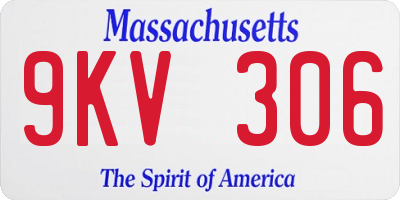 MA license plate 9KV306