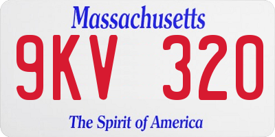 MA license plate 9KV320