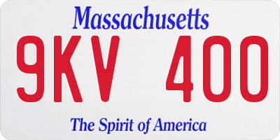 MA license plate 9KV400