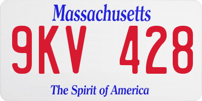MA license plate 9KV428