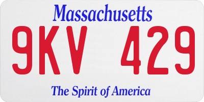 MA license plate 9KV429