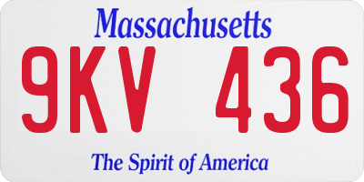 MA license plate 9KV436