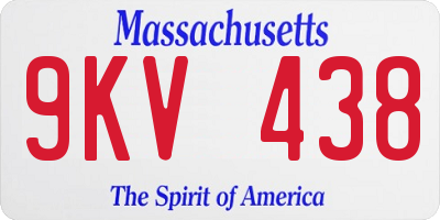 MA license plate 9KV438