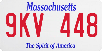 MA license plate 9KV448