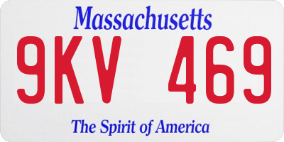 MA license plate 9KV469