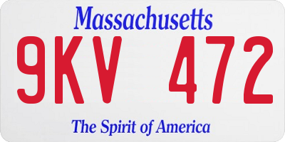 MA license plate 9KV472